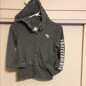 Girls Abercrombie & Fitch button up sweatshirt